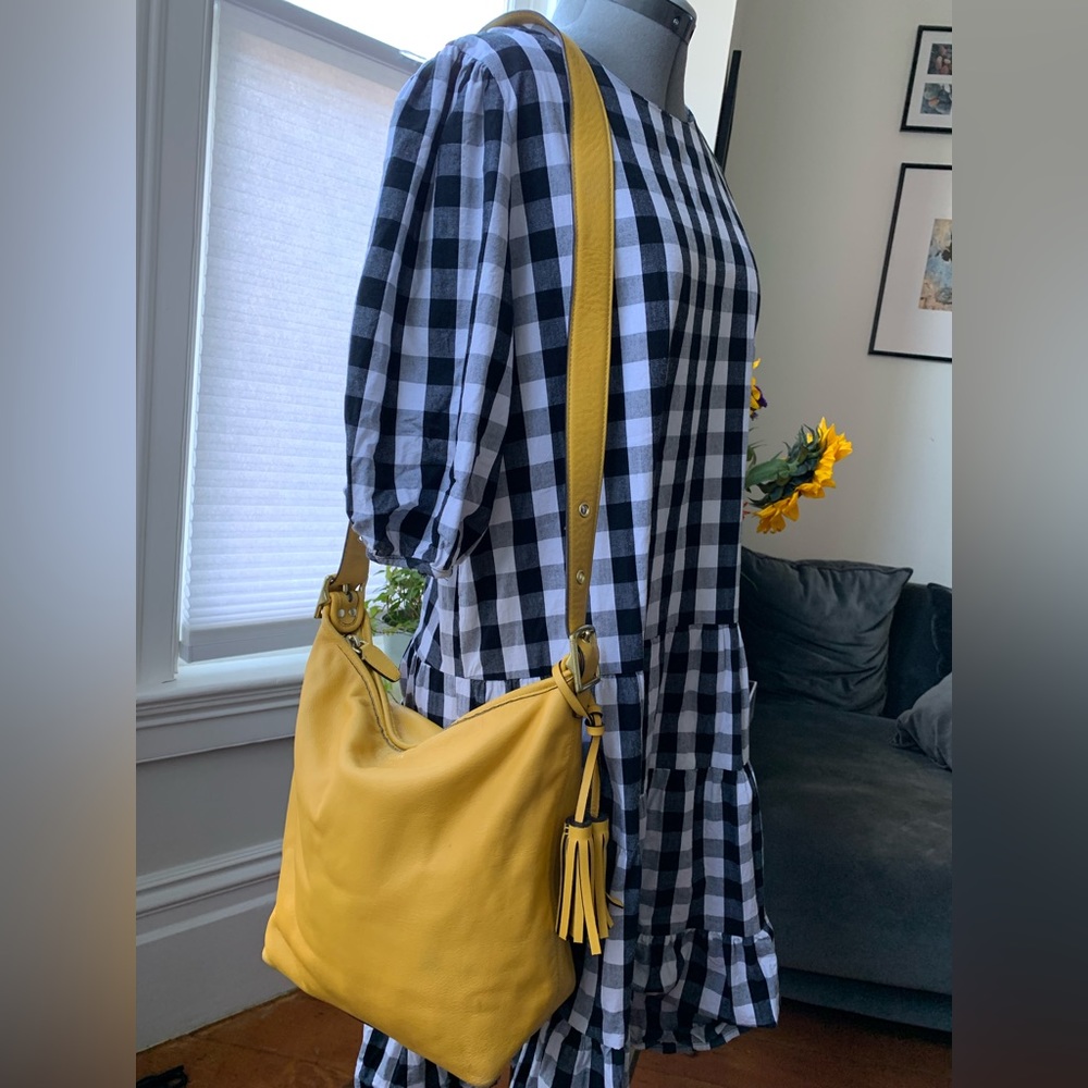 Coach Yellow Shoulder Bag with Tassel